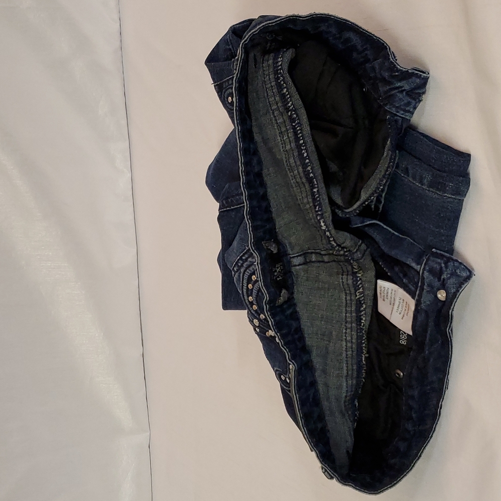 SIZE 8/29 " WAIST LUXE FLUER DE LIS DENIM JEANS - Picture 9 of 9